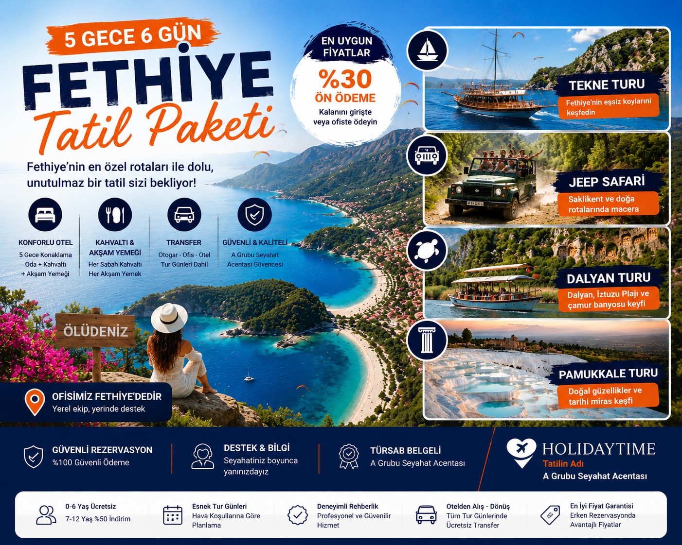 5 Gece 6 Gün Fethiye Tatil Paketi